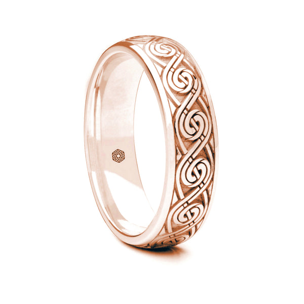 Mens 18ct Rose Gold with a Modern Circular Celtic Pattern